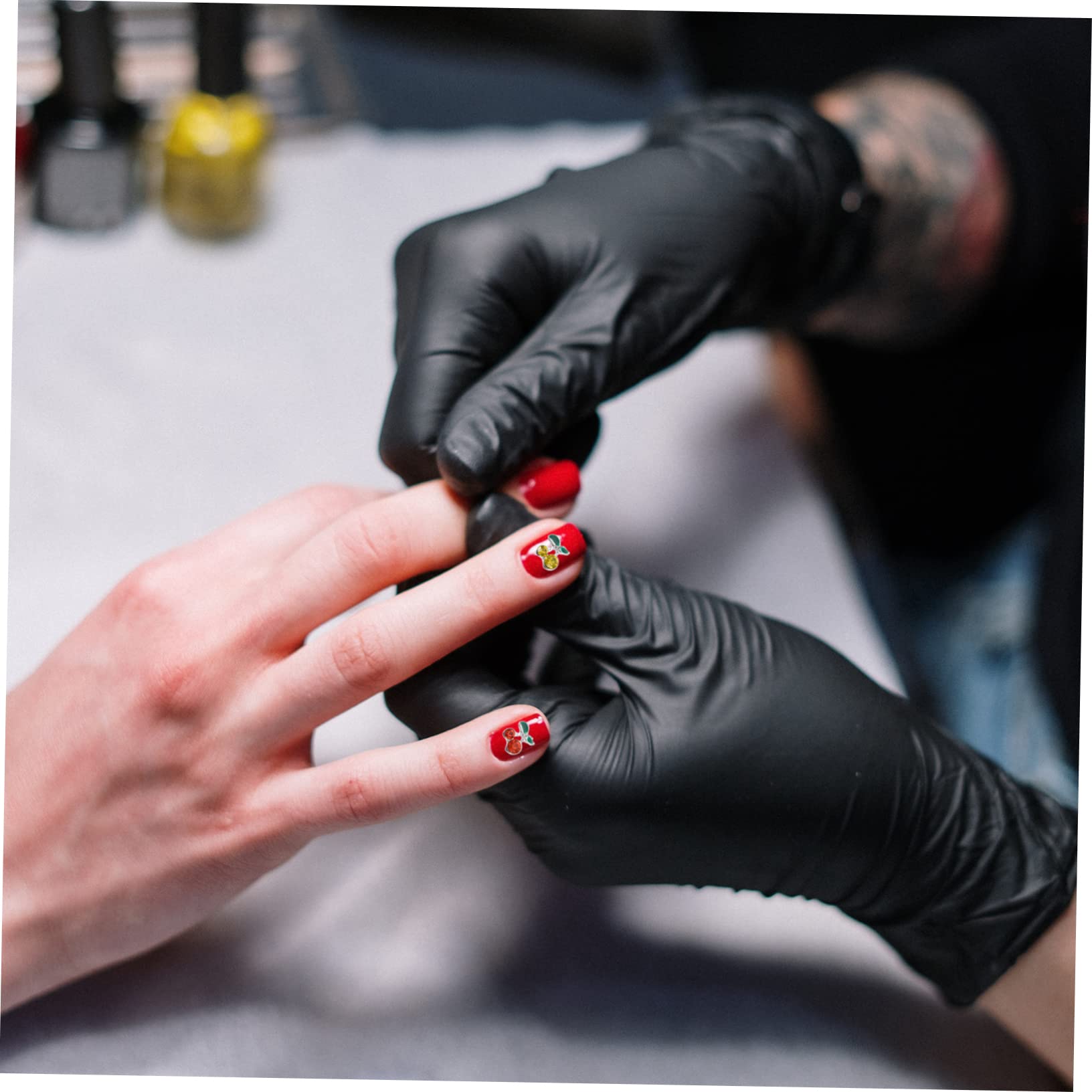 Healvian 120 Piezas accesorios de arte de uñas de diamantes de imitación decoración uñas decoraciones uñas gemas de uñas de cereza adornos de brillo pedrería joyas encantos de uñas clavos