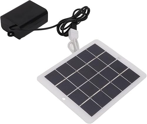 Miniatura 4 de Alomejor Oxigenador solar Bomba de aire Interfaz de salida 3W 5V Aireador de oxígeno solar portátil para decoración de jardín de peces de estanque