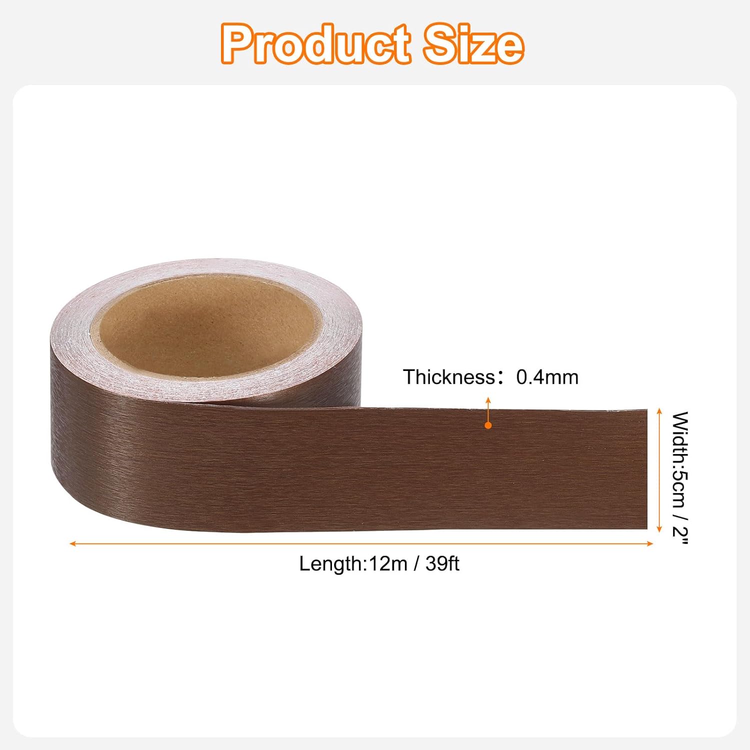 HARFINGTON Mirror Border Peel and Stick Wood Grain Tape 2" x 39ft PVC Self-Adhesive Waterproof Frame Sticker Removable Wallpaper for Bathroom Cabinet Door Photo Frame, Bronze Gold