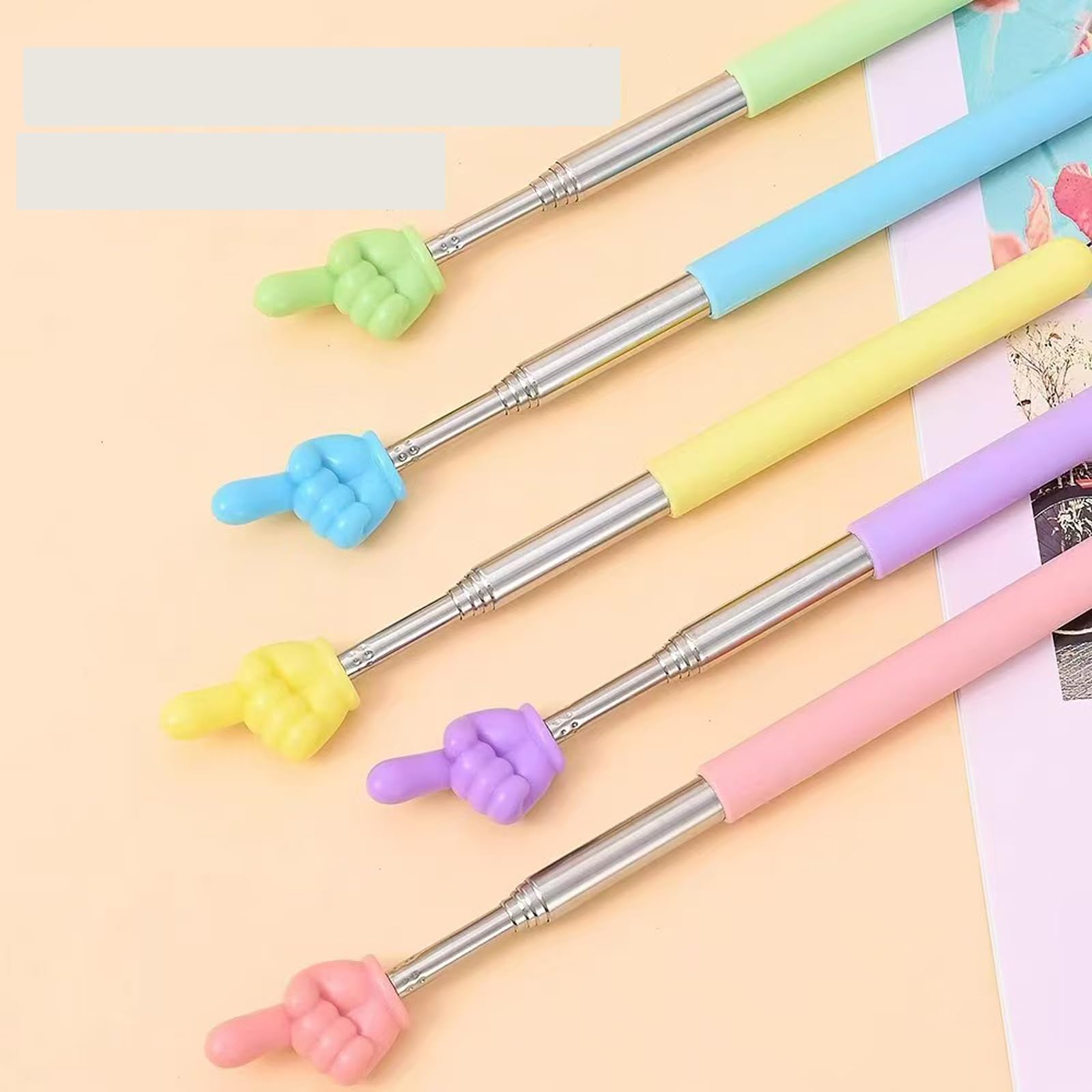 Pointer Finger Stick,Teacher Pointer Stick,Finger Pointer Stick,Classroom Pointers for Teachers, Pointer Finger Multiple Colors 1 Set of 5
