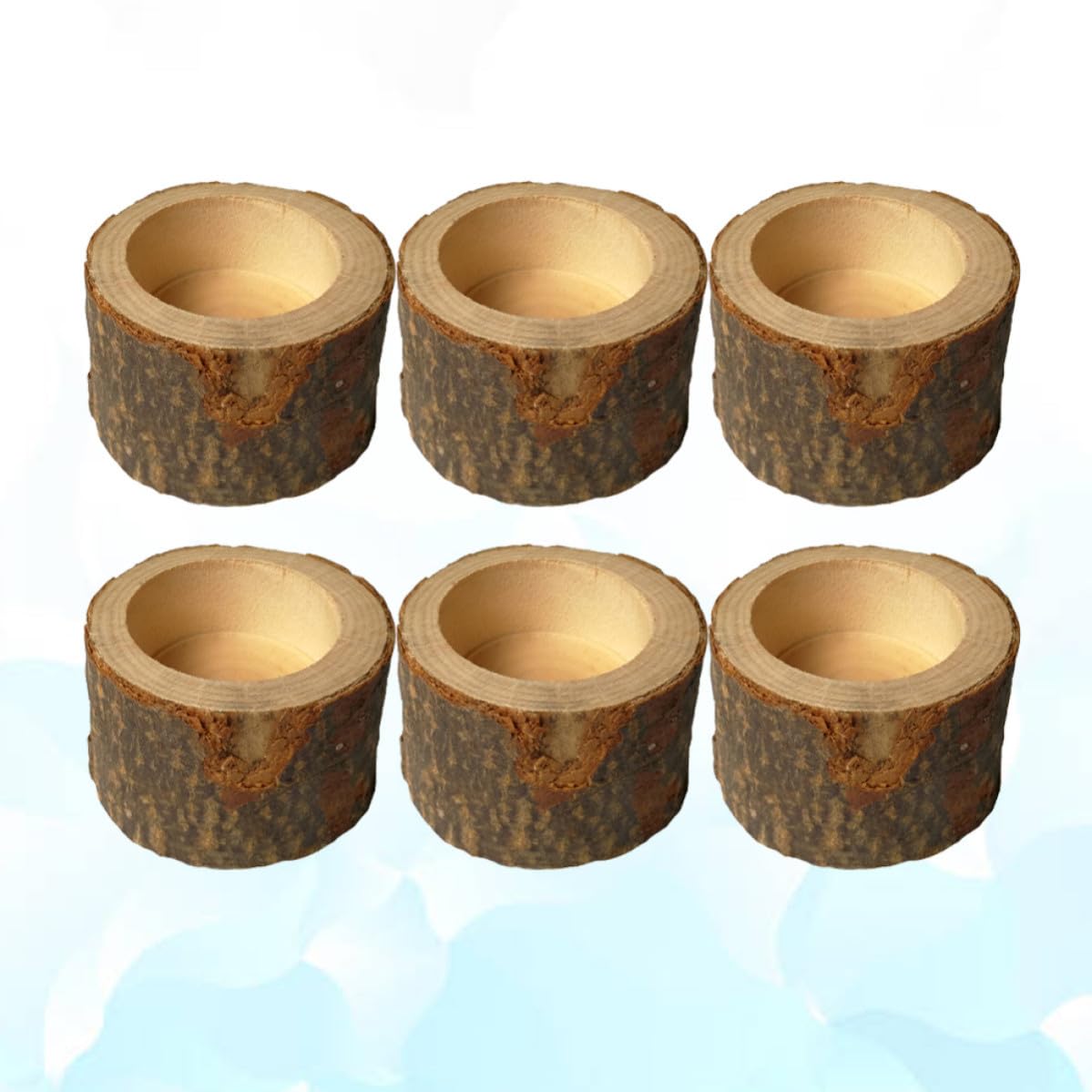 BESPORTBLE 12 Pezzi Portacandele Rustico in Legno a Ceppo per Candele