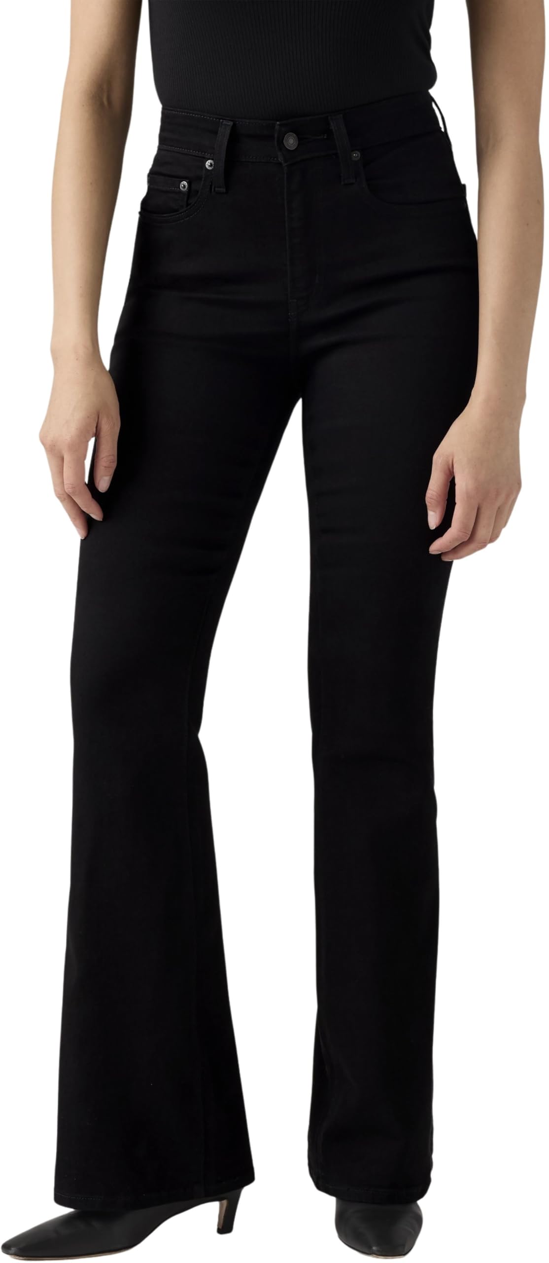 Levi's Women's 726 High Rise Flare Jeans, Midnight Gauze, 24W x 32L