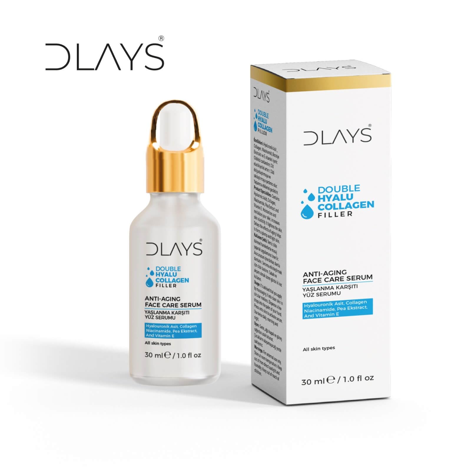 C72RO Dlays Double Hyalu Collagen Filler Yaşlanma Karşıtı Yüz Serumu 30ml