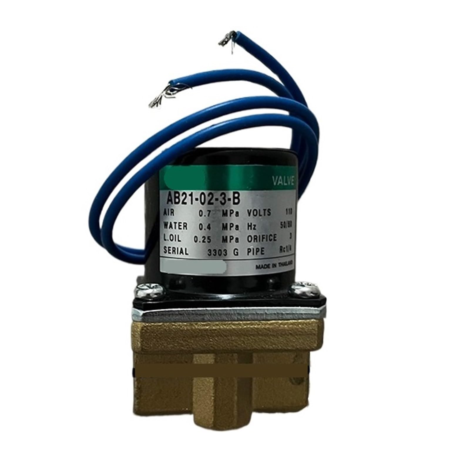 Électrovanne AB21-02-3-B-AC110V étanche et réactive pour régulation de pression stable