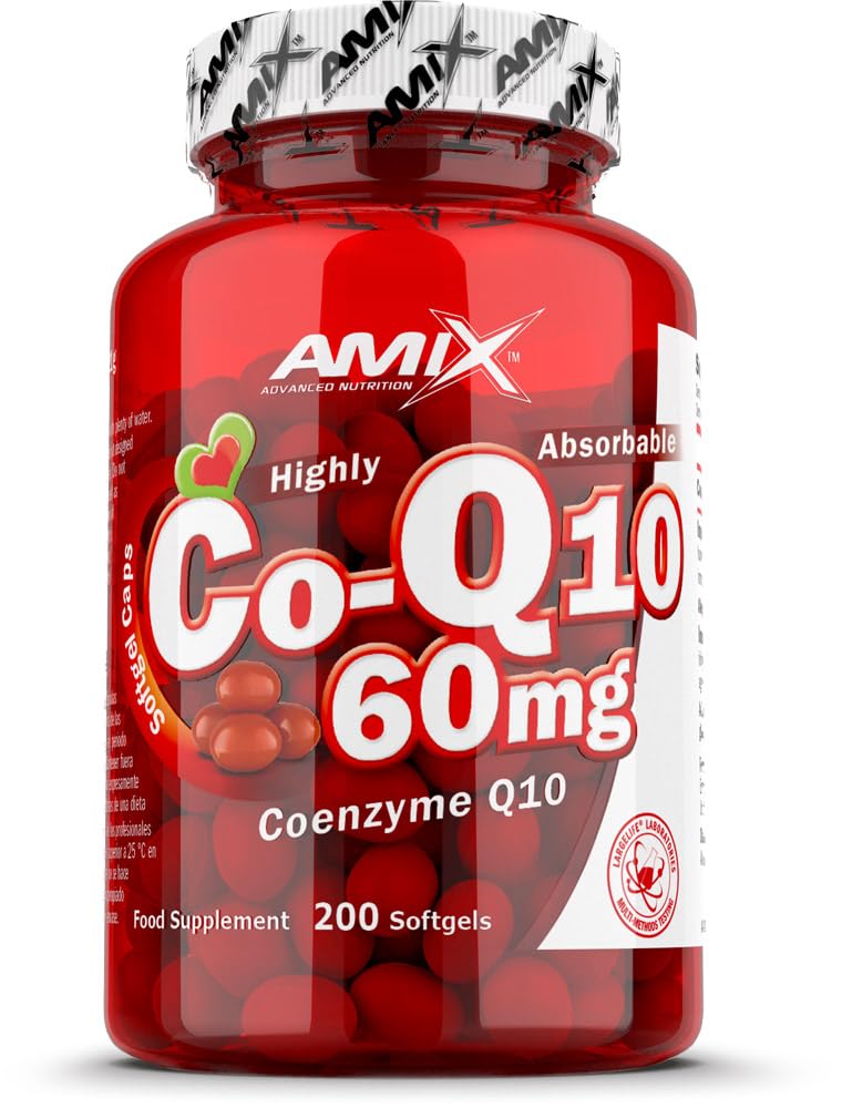 Amix Co-Q10 – 200 cápsulas blandas – Coenzima Q10 (Ubiquinona) – Softgels de alta absorción – Suplemento alimenticio con CoQ10