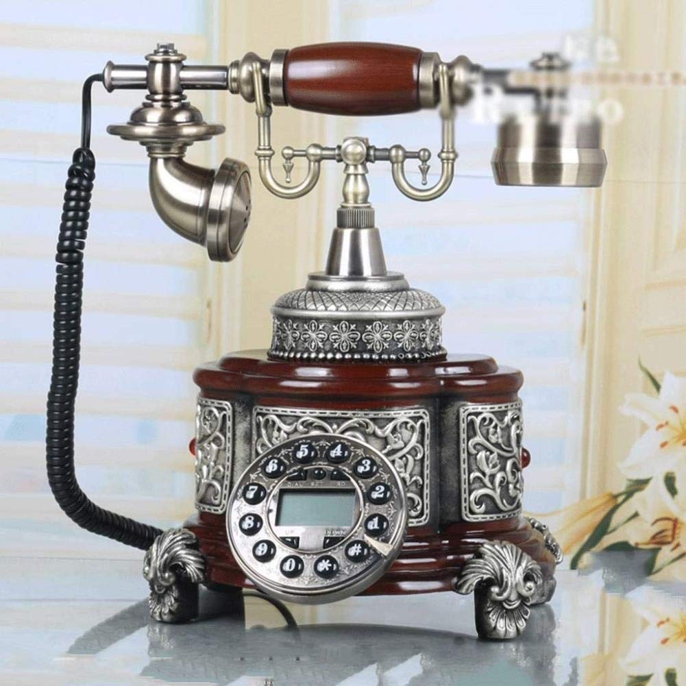 Telefono Fisso Europeo, Telefono Fisso Per Famiglie, Telefono Retrò Creativo, Vecchio, Antico, Moda, Marrone