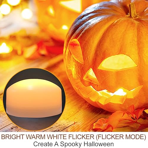 Miniatura 10 de Paquete de 4 luces LED de calabaza de Halloween que funcionan con pilas, luces de calabaza naranja con temporizador y decoración remota de
