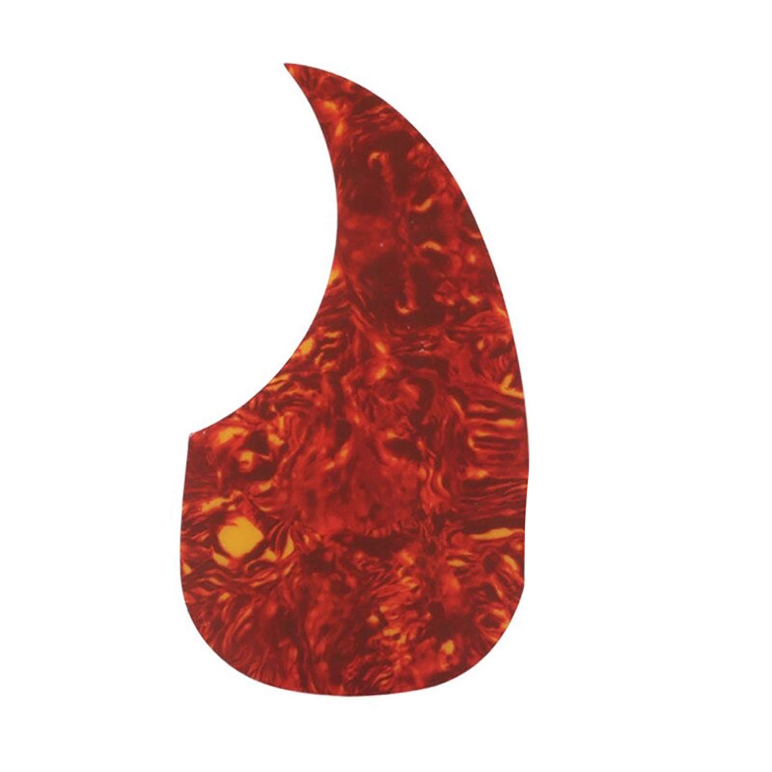 SOLDOUT Professional Guitar Pickguard Folk Acoustic Self-adhesive Pick Guard Sticker Scratch Plate Guitar Accessories Drop Bird Shaped (Tear Drop, Fiery Orange)