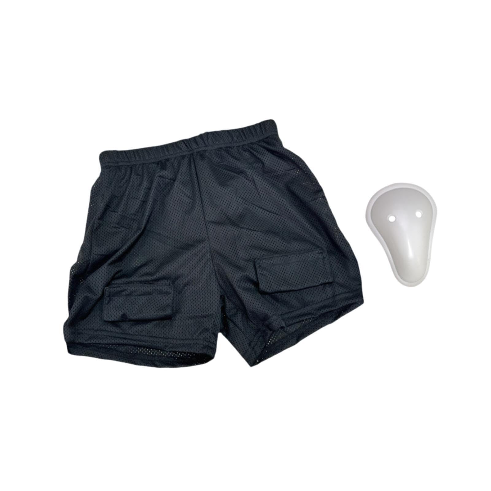 LOVIVER Pantalones Cortos de Hockey para Hombre, Malla Transpirable, Soporte Y Protección