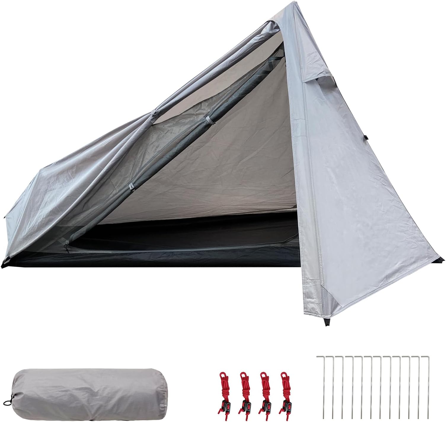 テント ソロテント 1-2人用 キャンプテント 防水 通気 防風 軽量 コンパクト アウトドア 登山用 簡単設営 登山用