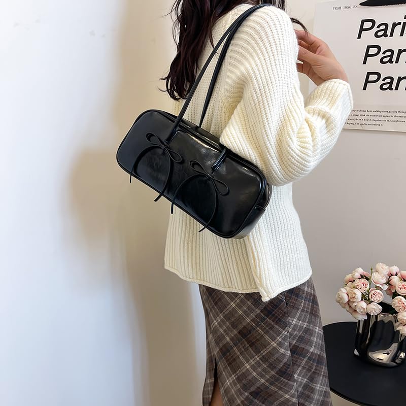 Leather Shoulder Bag for Women with Tie Shoulder Tote Handbag Satchel Handbag Trendy Purse Bag for Work Travel3