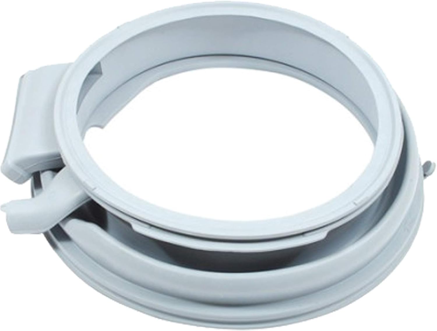 Spares2go washing machine door seal, side view with drainage