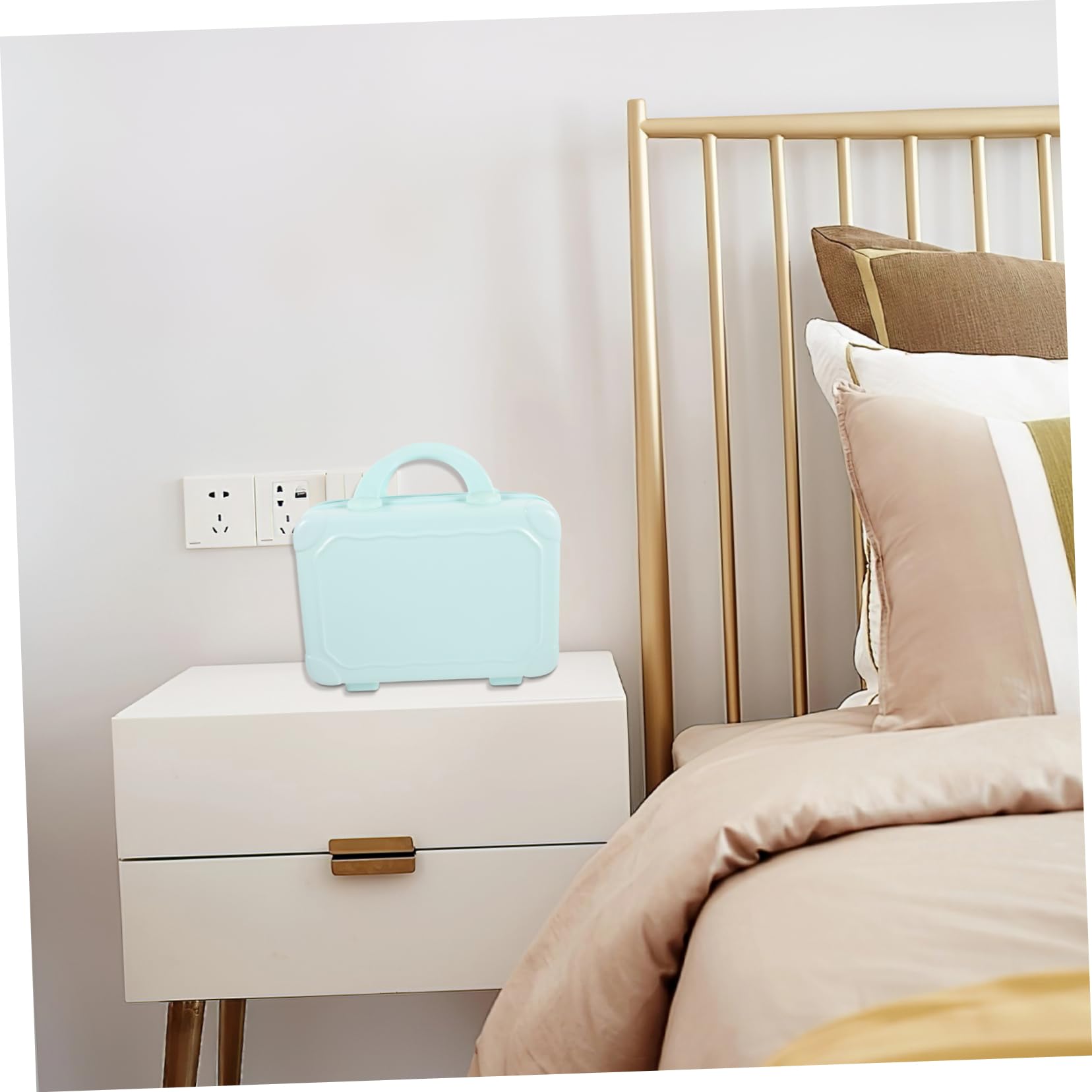 Estuche De Maquillaje Portátil Estuche De Viaje Pequeño para Mujer Neceser De Viaje Mini Maleta De Cosméticos De Maquillaje para Viajar