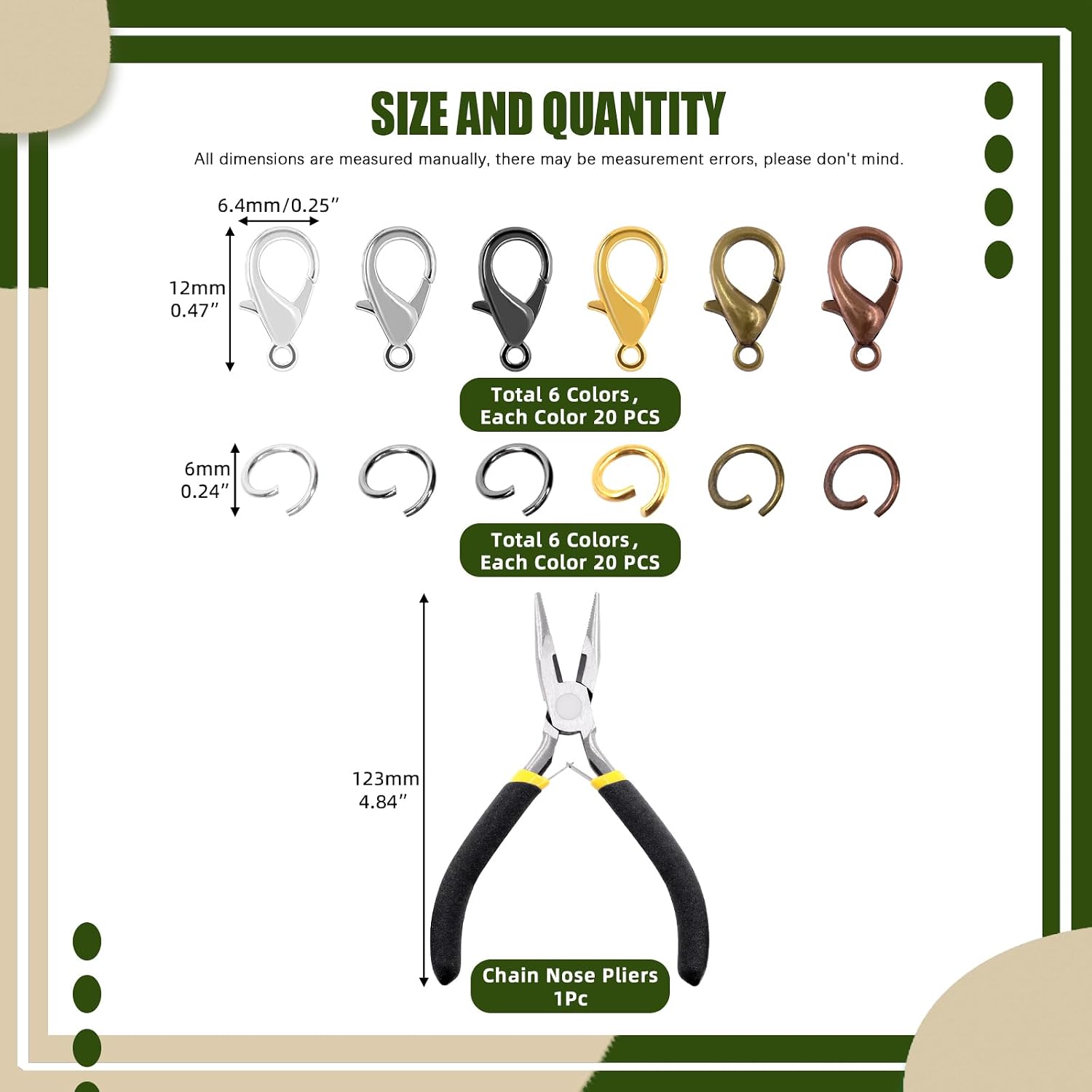 Keadic 1188Pcs Jewelry Making Tool with Jewelery Findings Kit Includes Beading Wires, Mini Jewelry Pliers, Cord Ends, Lobster Clasps, Earring Hooks, Jump Rings, Eye Screw Pin for Adult and Beginners