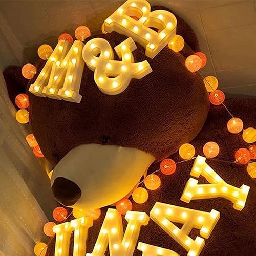 Miniatura 4 de Luces LED de colores con letras luz del alfabeto con control remoto signo de neón luminoso luces nocturnas a pilas para bodas bares decoración de