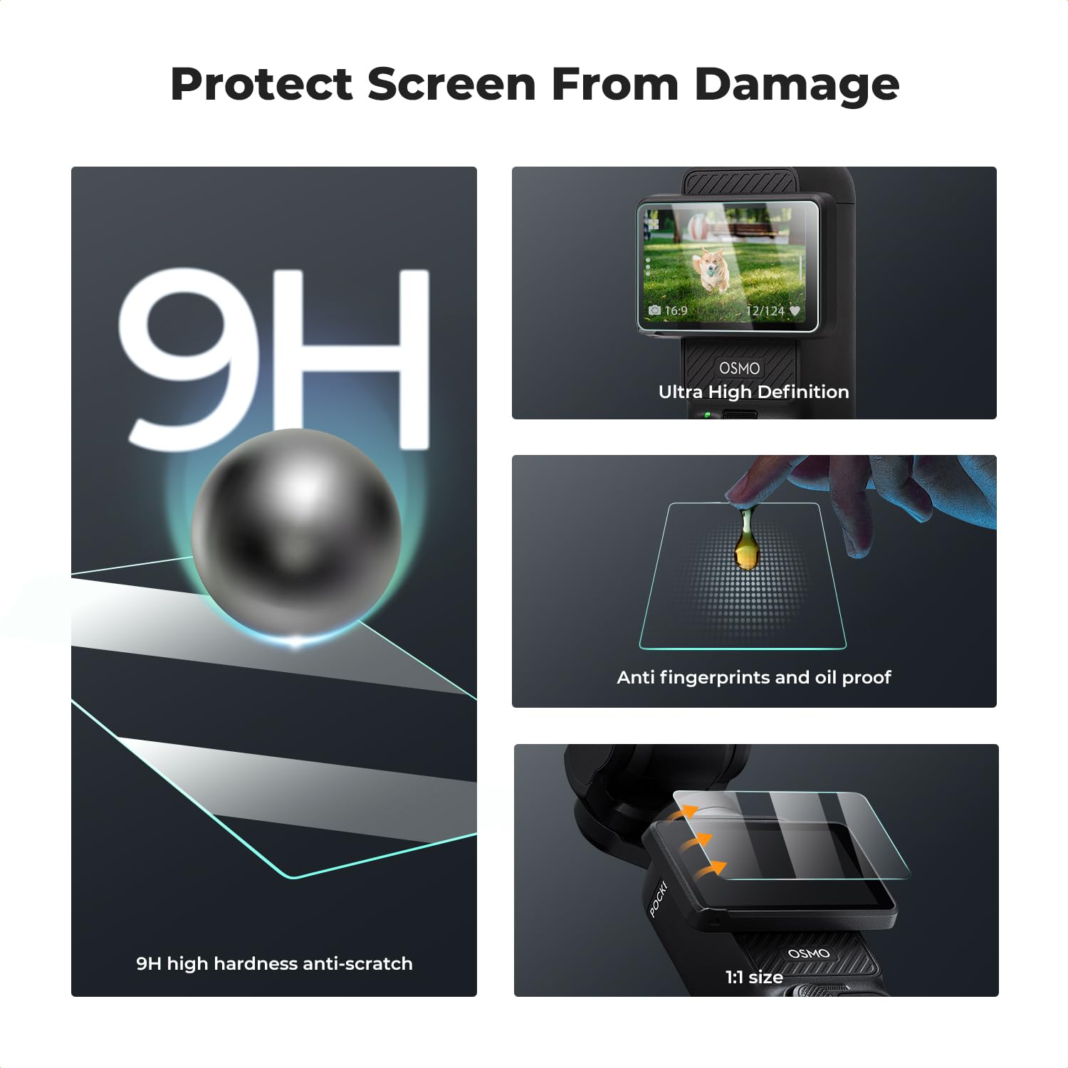 K&F CONCEPT Lens Screen Protector for DJI Osmo Pocket 3/4 - Image 3
