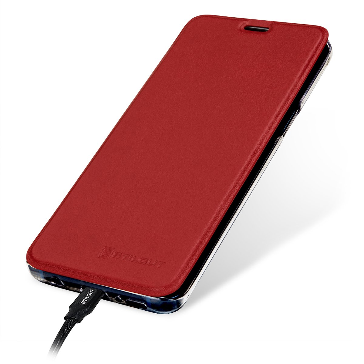 Amazon.com: StilGut Book Type Galaxy S9 Plus Case, Wallet Flip Cover with  NFC/RFID Blocker for Samsung S9 Plus, Red/Transparent : Cell Phones &  Accessories