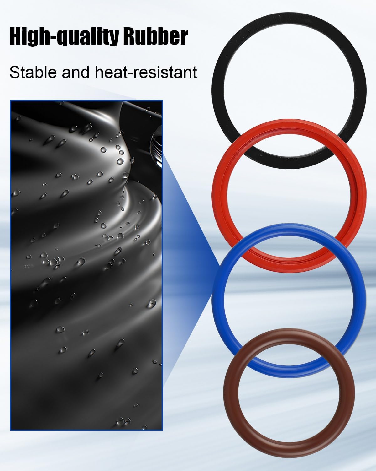 Diesel Fuel Injector O-Ring Seal Kit Replace XC3Z-9229-AB CM-5010 Fit for Ford E350 Van F250 F350 F450 F550 Truck 7.3L Injectors 1999-2003 DT466 Detroit Diesel Series 1994-2003