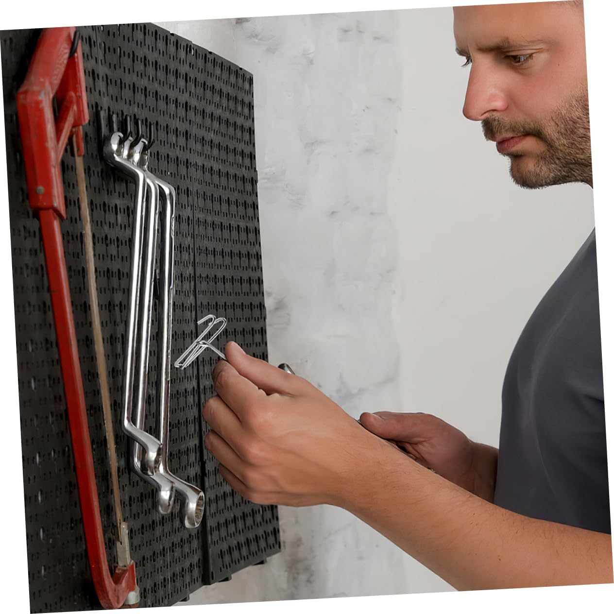 Grid Wall Hooks 30 Pieces Hangers Utility Hooks Easy to Install for Home Office Store