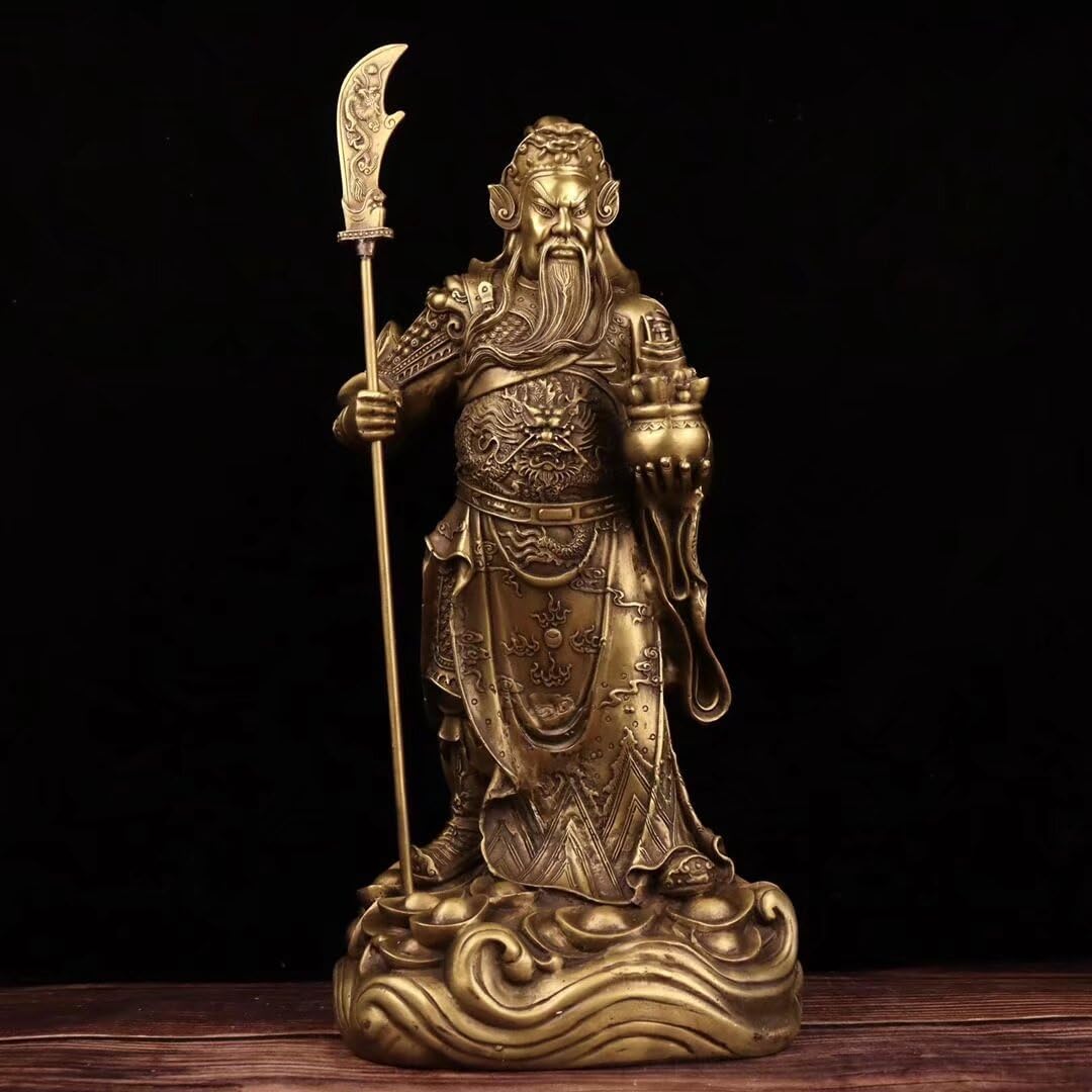 Dytartzx 36* Guan Gong The Of Wealth Bronze Statue Of Guan Yu The Chinese Of War Attracts Wealth And Feng Shui Gifts