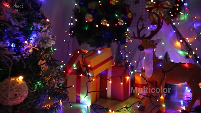 Image of Brizled Smart Christmas Lights, 66FT 200 LED Color Changing Christmas String Lights App & Voice Control, Dimmable Cool White & Multicolor Xmas Tree Lights Music Sync for Indoor Outdoor Wedding Party