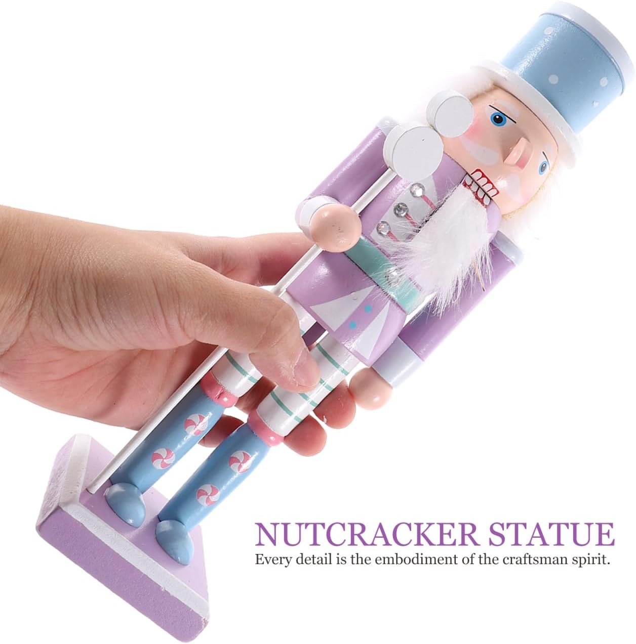 PRETYZOOM Wooden Nutcracker Soldier Christmas Traditional Nutcracker Figure for Festival Fireplace Decoration Xmas Decor