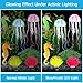 Glowing Aquarium Ornaments Silicone Fish Tank Decor Artificial Sea Anemones Decorations Including Coral Jellyfish Sea Horse, Christmas Tree Sillicon Ornament Decoration for Aquarium Fish Tank
