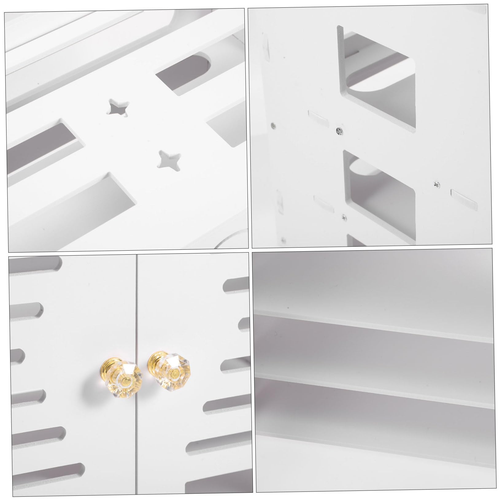 Scatola Organizer per Router a 4 Livelli in Pvc Bianco