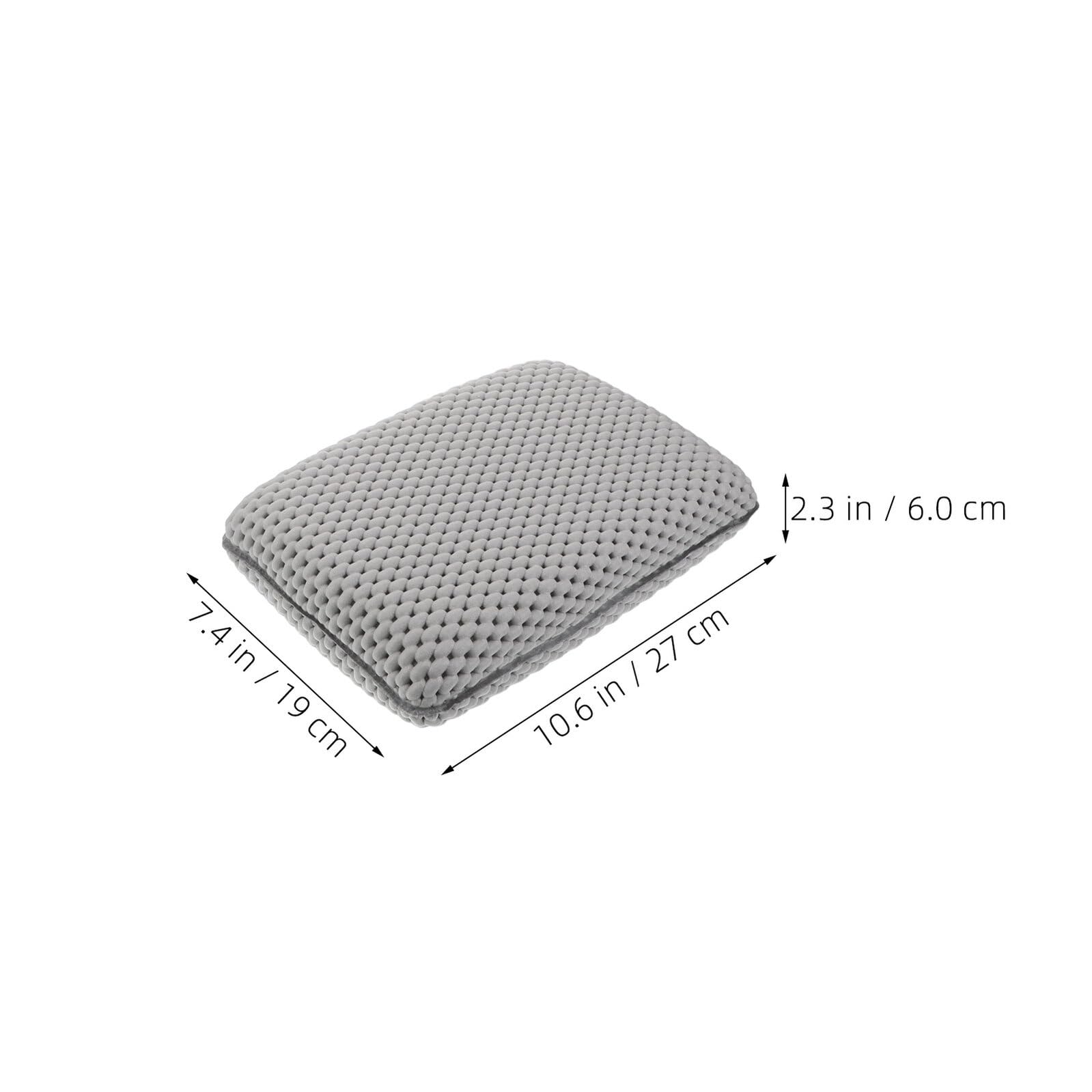 Gatuida Cuscino per Vasca da Bagno Grigio in Schiuma 29x19 Cm con Ventose Antiscivolo, Set 2 Pezzi, Poggiatesta e Supporto Schiena per Relax Spa Domestico e Hotel