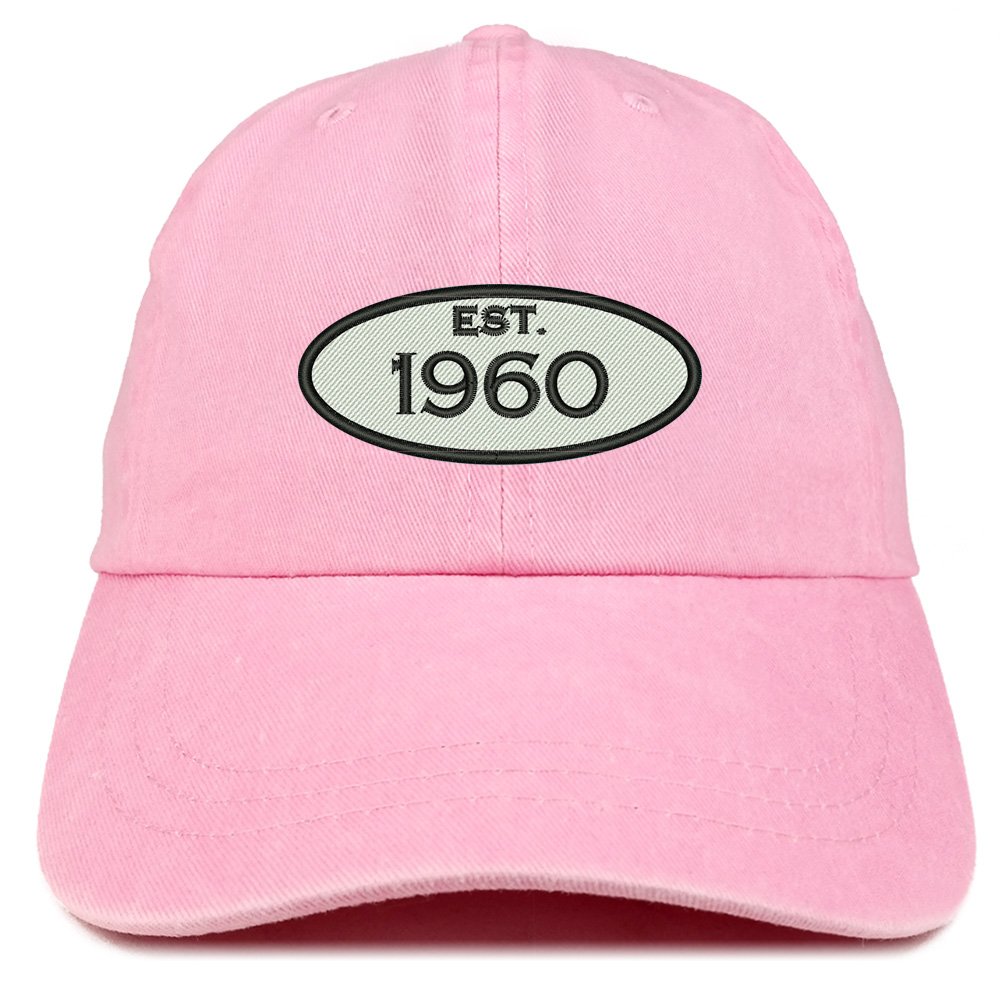 Trendy Apparel Shop Established 1961 Embroidered Cap - Pigment Dyed Washed Cotton, Adjustable Snapback