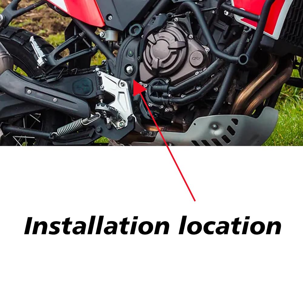 Pour Tenere 700 Tenere700 XTZ 700 T700 T7 Rallye 2019-2025 2026 CNC Alliage d'aluminium Trou de Cadre de Moto Étanche Décoratif Protection Bouchons Capuchons Accessoires (Noir)