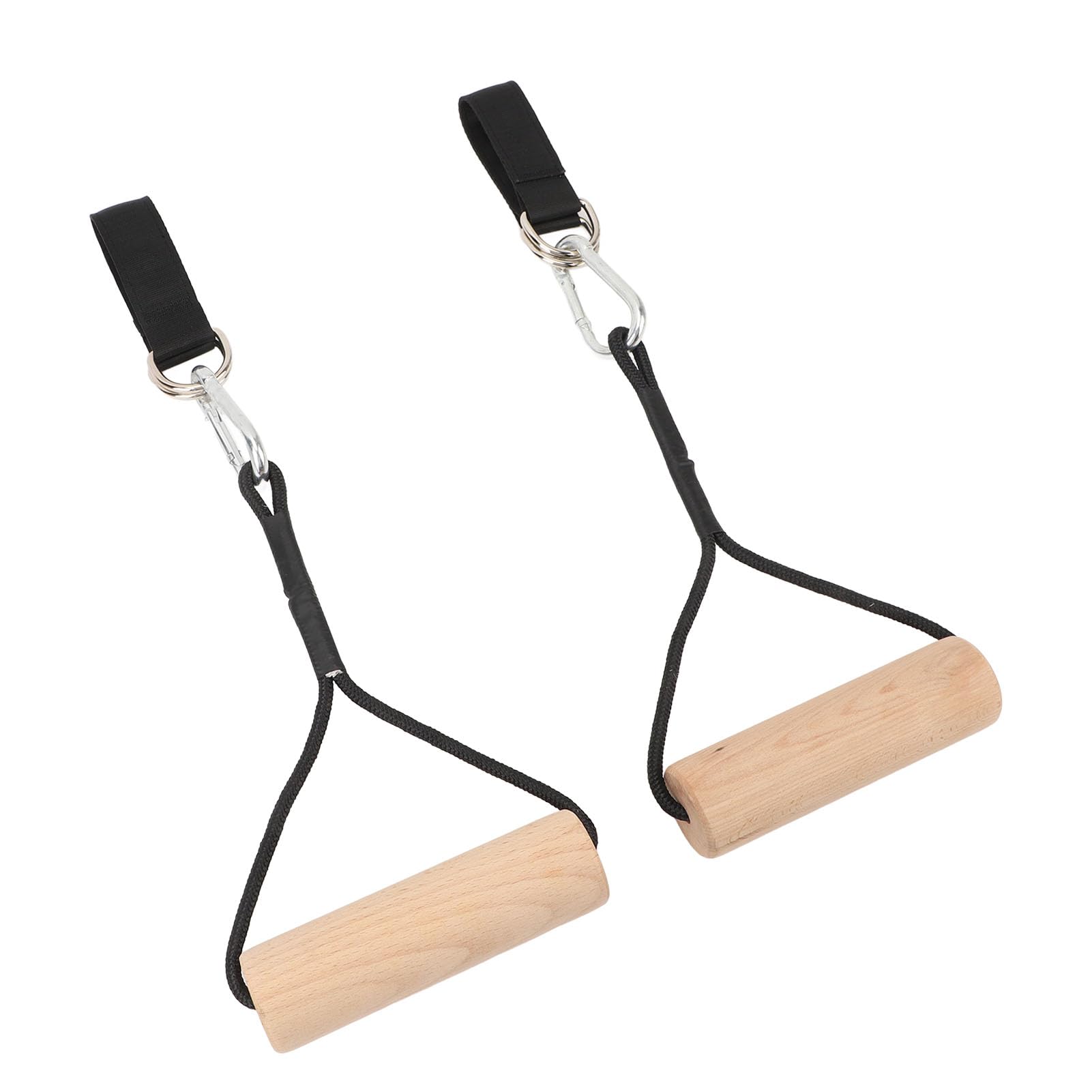 POENVFPO Anillos de Gimnasia de Madera, Asas Portátiles para Entrenamiento de Fuerza de Brazos y Desarrollo Muscular, con Bolsa de Almacenamiento para Gimnasio en Casa Al Aire