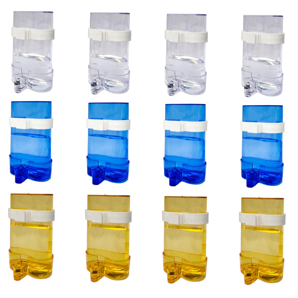 Sosoport Mangiatoia Automatica per Pappagalli Alimentatore 12pezzi in Plastica per Uccelli da Interno ed Esterno