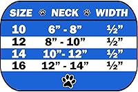 Vista 5 de Sophisticated Metallic Crystal and Pyramid Designer Collar for puppies and small dogs & Cats. ((S) 14", Metallic Pink)