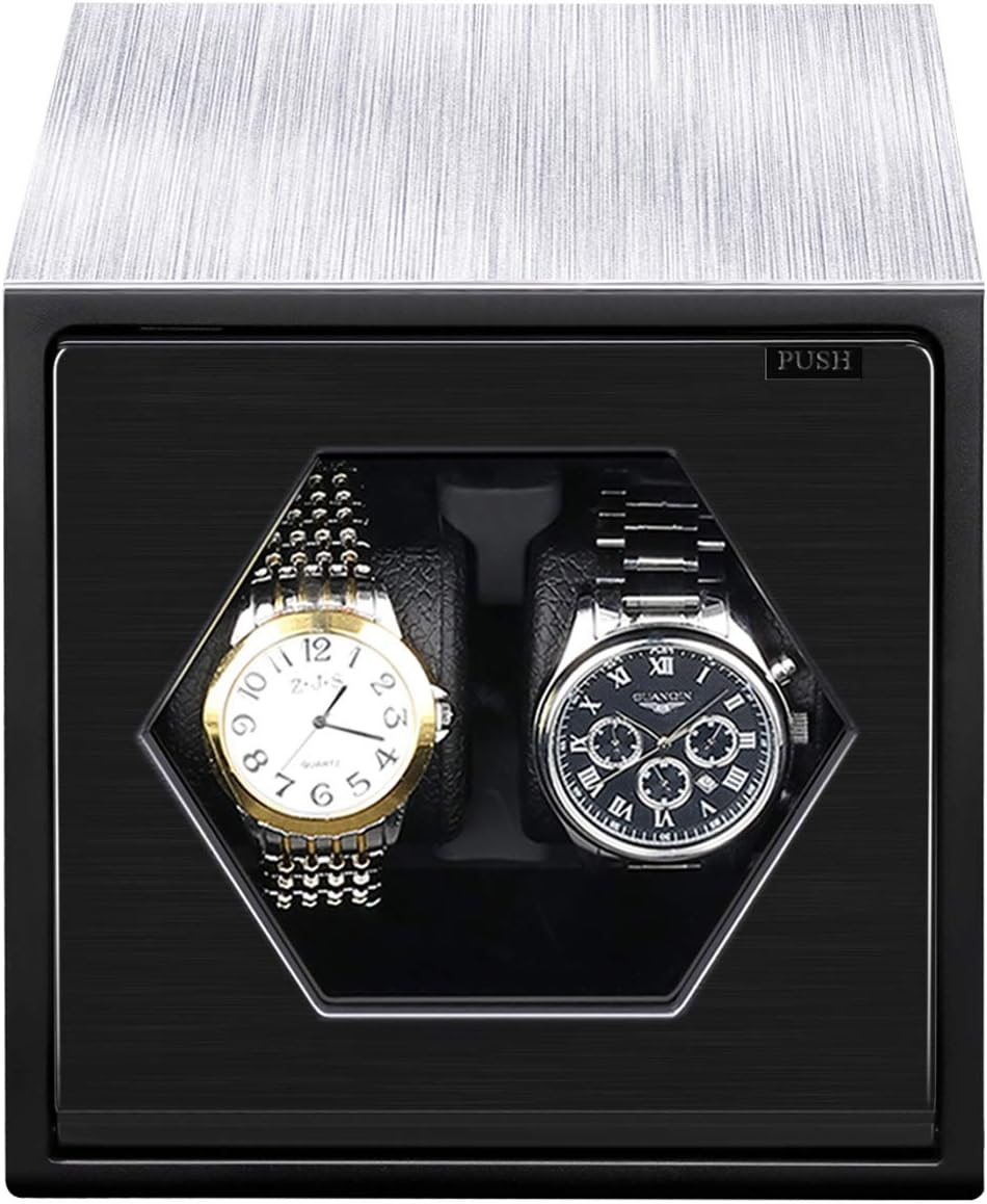 CRITIRON 2 Automatic Watch Winder 4 Rotation Modes Double Watches Storage Display Case Box