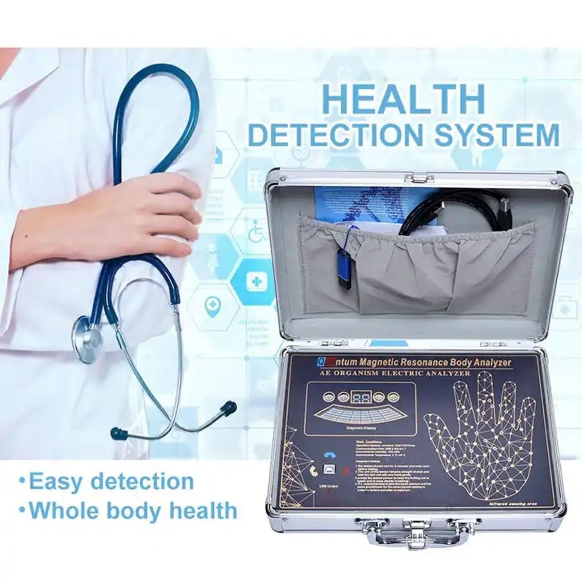 Rilevatore di Corpo Sanitario a risonanza Magnetica, Scanner dinamico di Stato di analisi 3D, Strumento diagnostico multilingue for Tutto Il Corpo, accurato e rapido