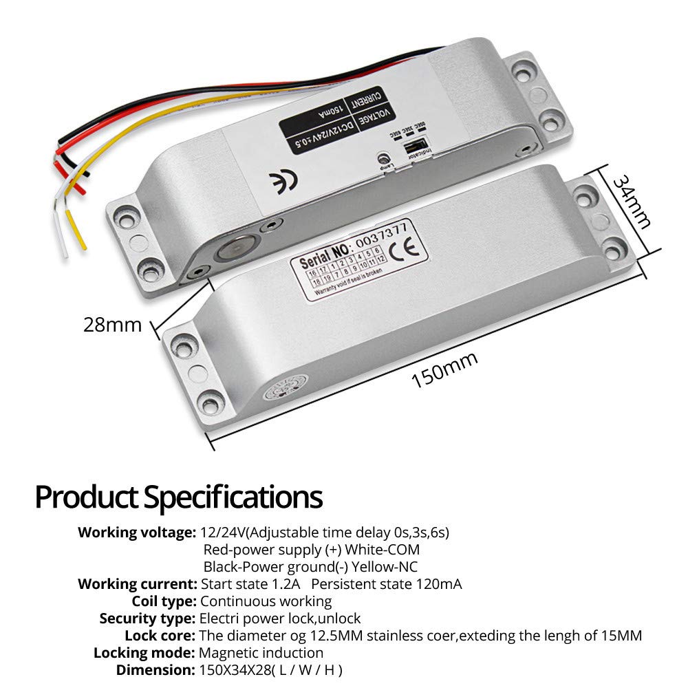 Dongyang Zutrittskontrollsystem Metallplatte mit RFID-Tastatur wasserdicht 125 kHz IP68 (Set 2)