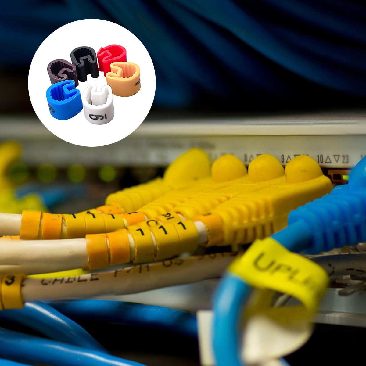 500 Pcs Wire Cord Cable Marker Set 0 to 9 Number Coloured Marking Tool PVC Cable Markers Reliable Wire Labels for Electrical Cord Management Fix Cables - Image 3