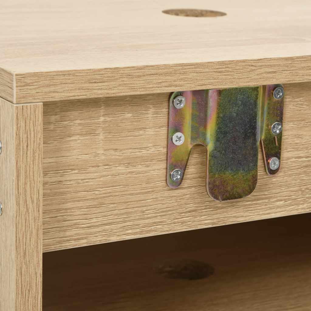 2-częściowy zestaw mebli łazienkowych o wyglądzie dębu, materiał drewnopochodny, montaż ścienny z lustrem, szafka pod umywalkę do łazienki, elegancki organizer do przechowywania, odpowiedni