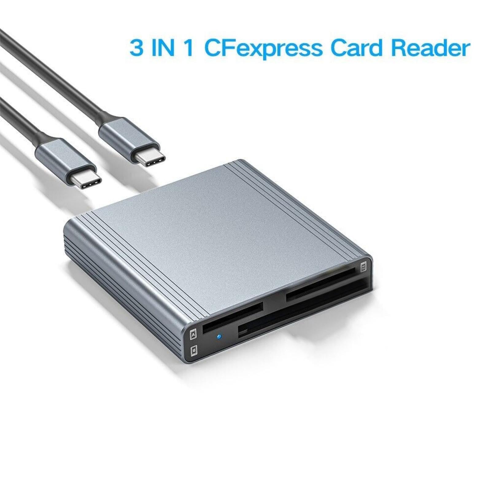 Czytnik kart CFexpress typu A/typu B/SD4.0, czytnik kart CFexpress 10 Gb/s, czytnik kart USB 3.1 Gen 2 typu C