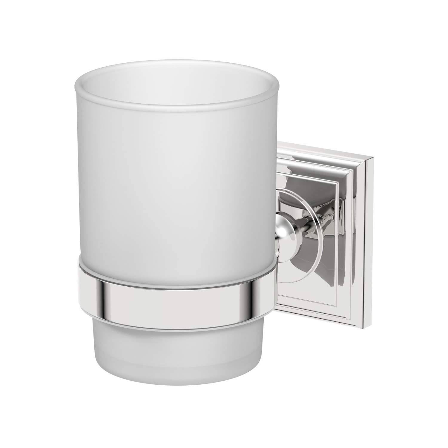 Buy Traditional Wall ed Toothbrush Holder Frosted Glass Square Tumbler