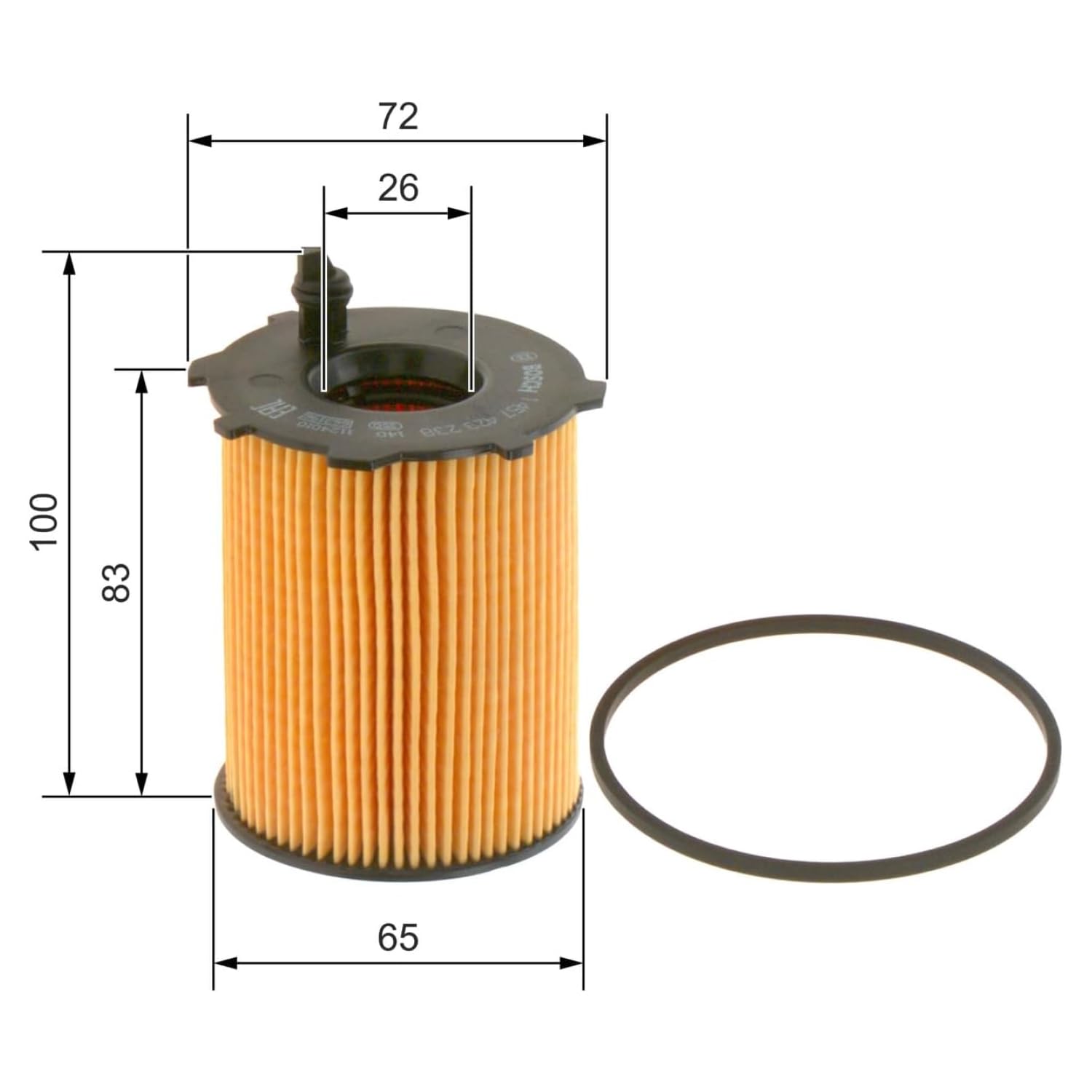 VALEO 586542 Filtro Olio Motore: Alta Capacità Di Filtrazione, Resistente E Preciso - Diametro 72mm, Altezza 83mm - 2