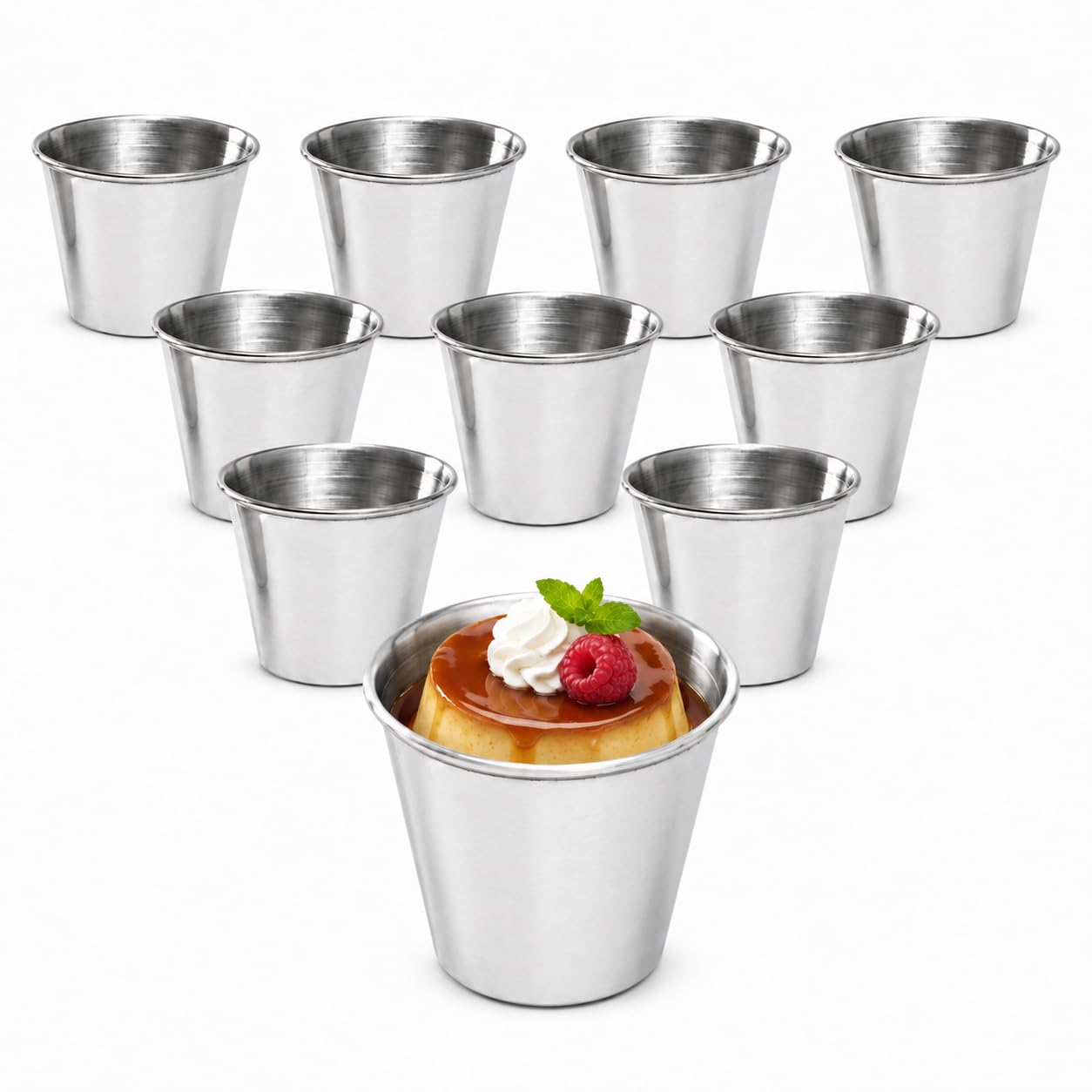 ステンレス製プリンカップ50個セット Amazon | Asdays プリンカップ 製菓用品 耐熱 カップ容器 ゼリー型