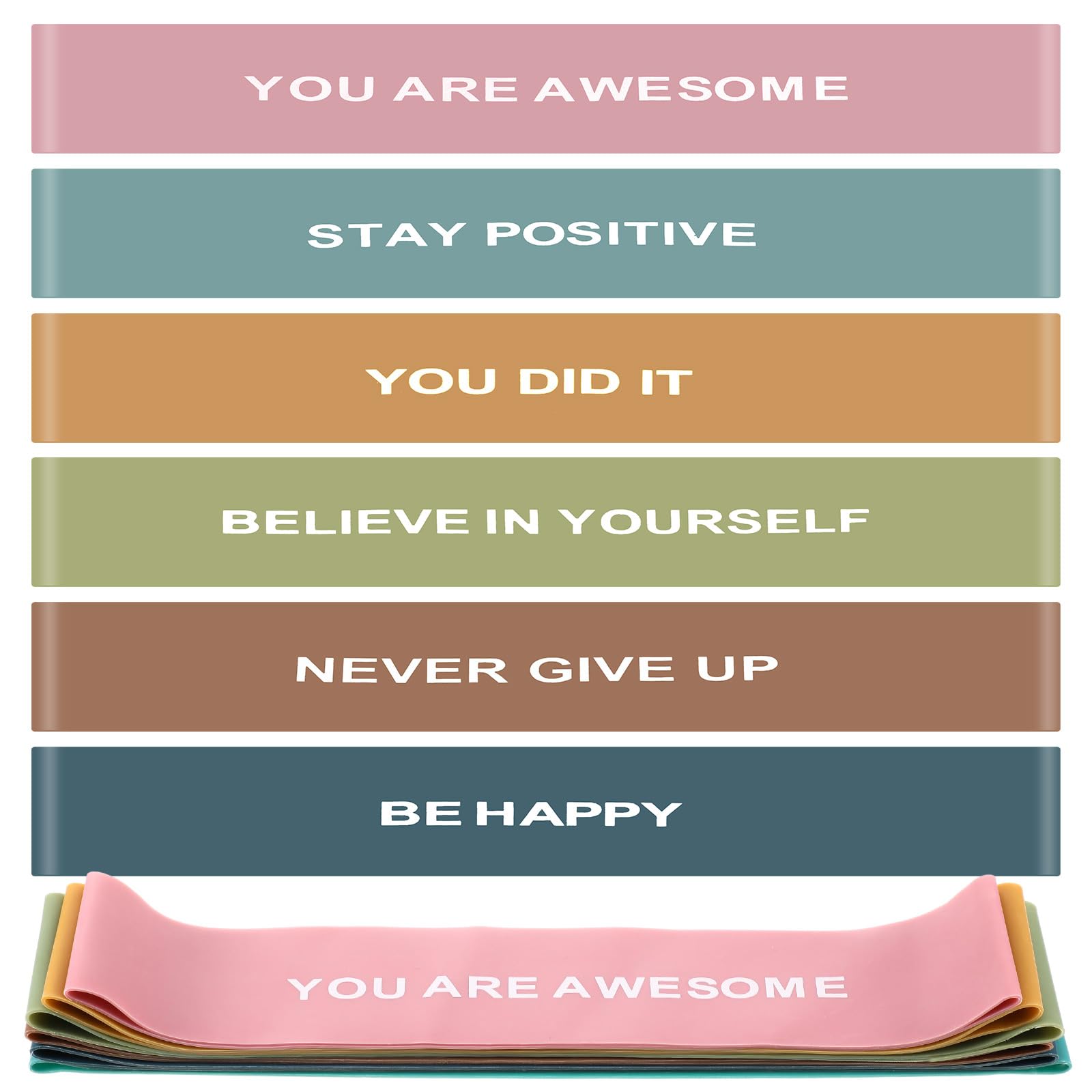 Libima 12 Pcs Classroom Chair Bands for Kids with Fidgety Feet Inspirational Stretchy Resistance Fidget Chair Bands with Sensory Needs Flexible