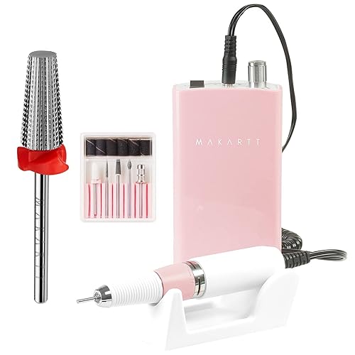 Makartt MALORY - Taladro de uñas para uñas, paquete de brocas eléctricas E para quitar gel acrílico con brocas de uñas de 3/32 pulgadas