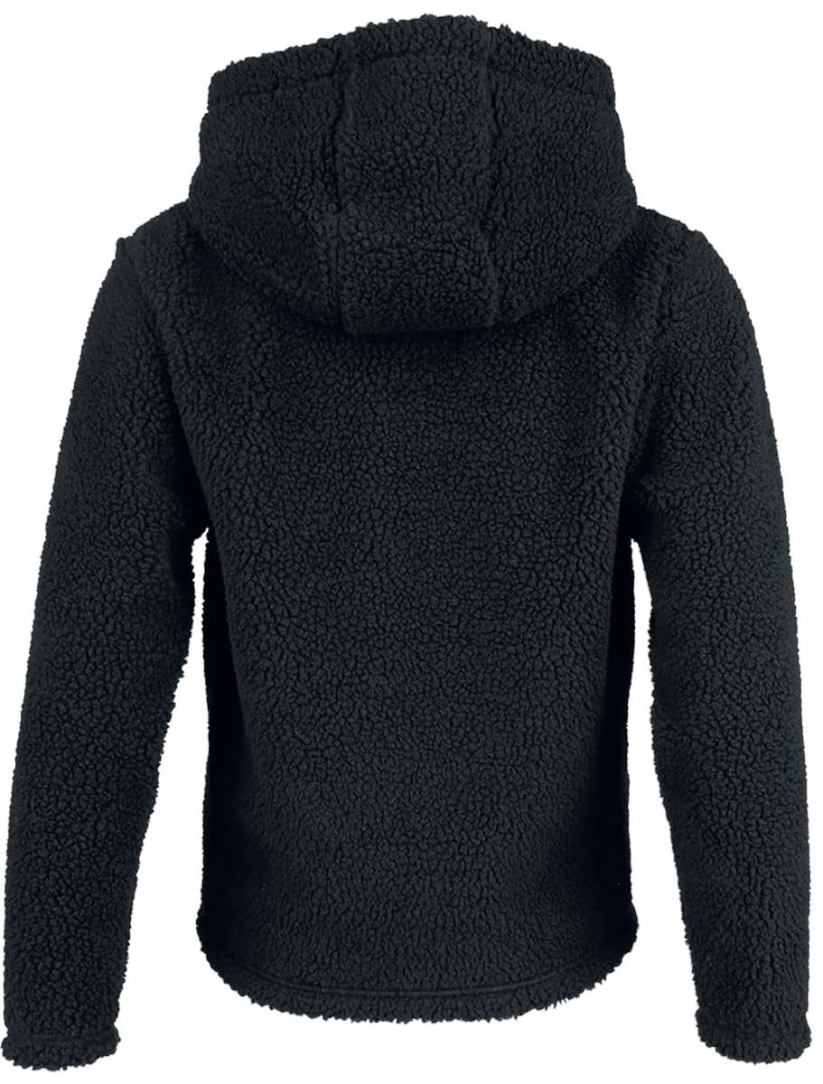 RED by EMP Damen Kapuzenjacke Teddy Fur Hoody schwarz