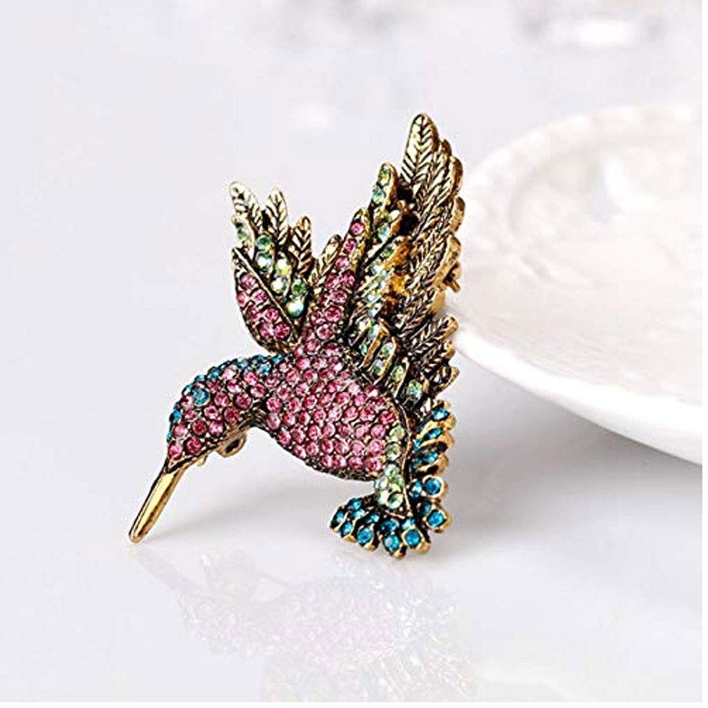 Kolibri-Brosche, Tiermodellierung, Legierung, Schmuck, Damenbekleidung, Taschen, dekorative Anstecknadel