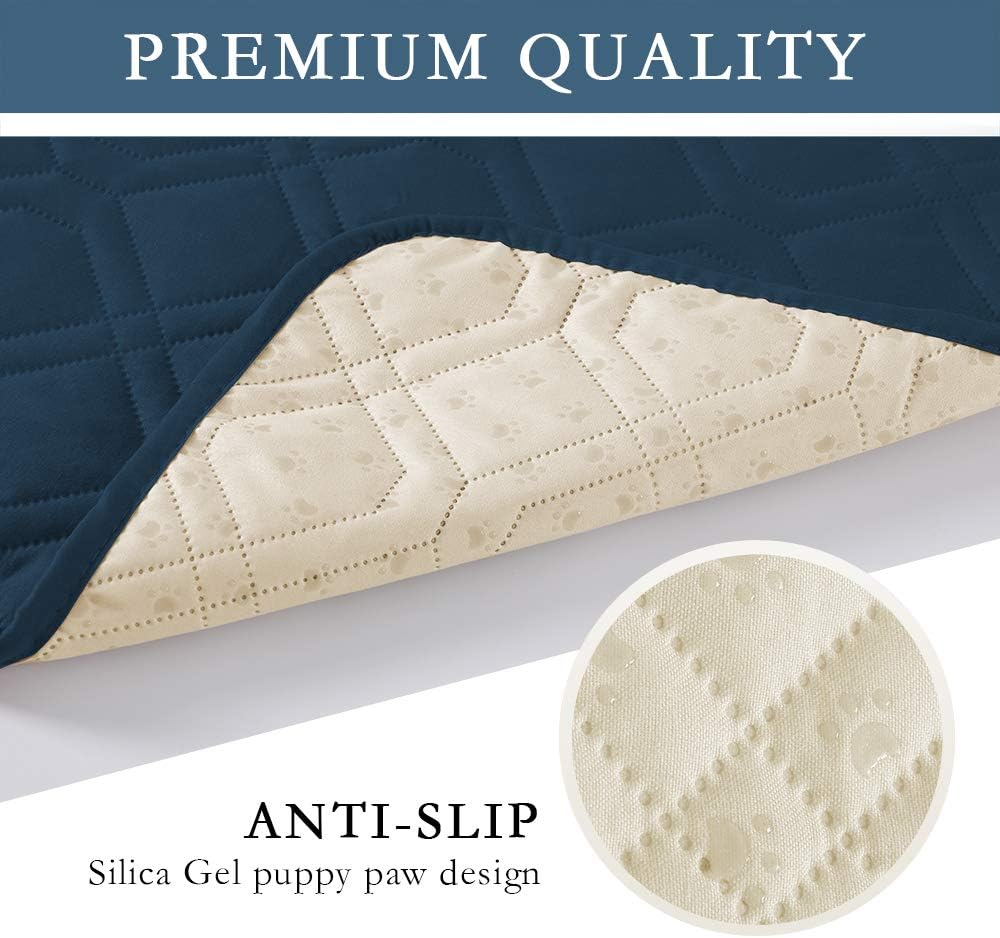 SUNNYTEX Waterproof Dog Bed Cover Dog Mat Pet Pad Pet Blanket for Couch Sofa Bed Mat Anti-Slip Furniture Protrctor(40" 50",Blue) : Pet Supplies