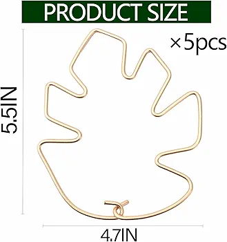 5.5 * 4.7IN Monstera Stem Support Stake with Clips - 5Pcs Durable Climbing Plant Support for Monstera, Fishbone Cactus, Easy Installation, for Plant Lovers