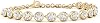 Angara Round Lab Grown Diamond Chain Bracelet in 14K Solid Gold | Birthday, Engagement, Anniversary, Wedding Jewelry Gift for Women | Length-7 inch